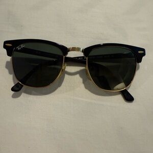 Ray-Ban Clubmaster Classic Black and Gold Sunglasses